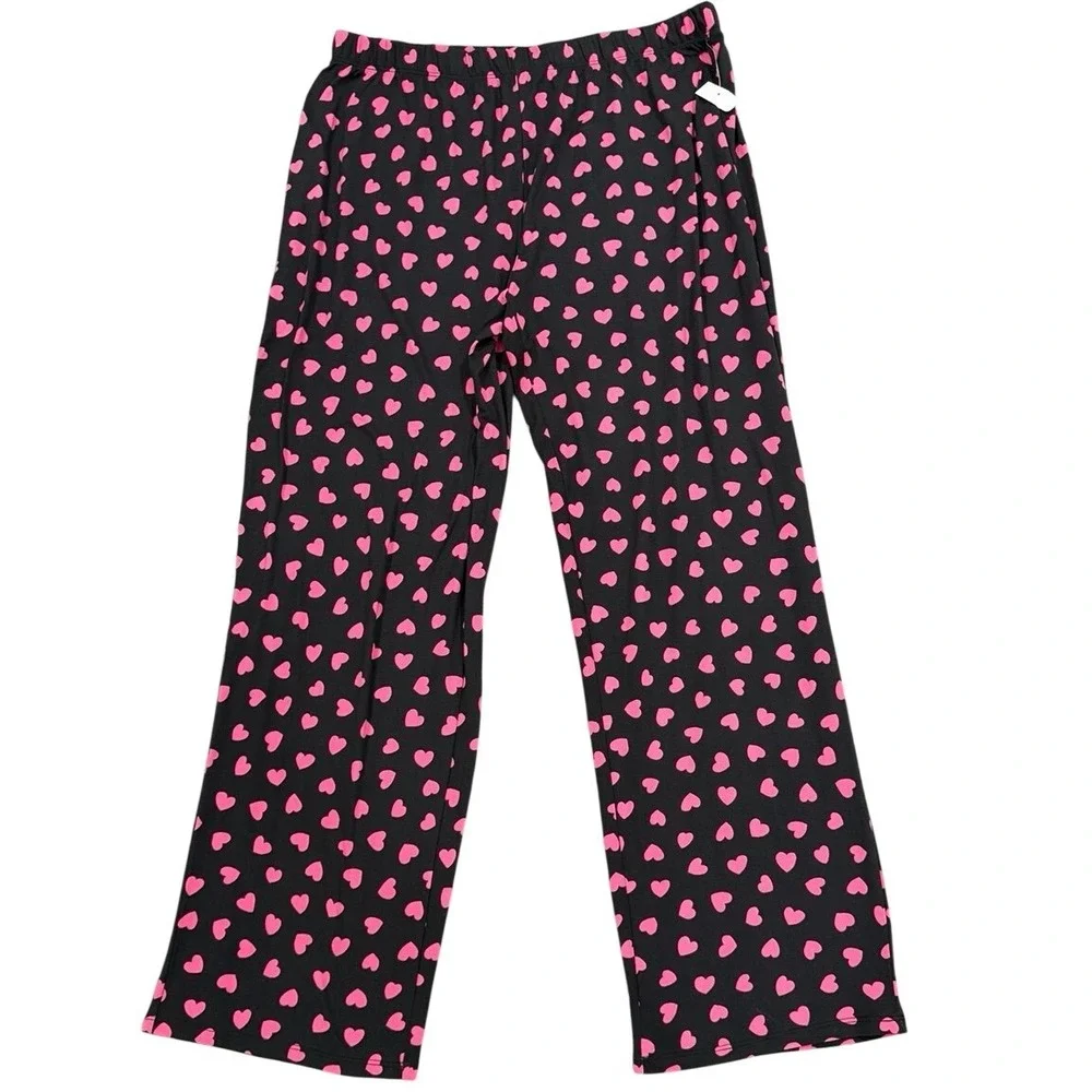 Kate Spade Pajama‎ Pants Women's Large Heart Print