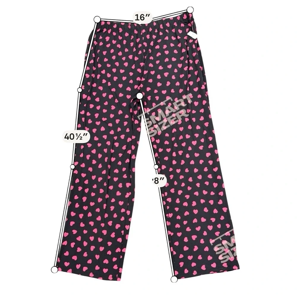 Kate Spade Pajama‎ Pants Women's Large Heart Print