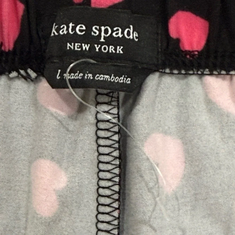 Kate Spade Pajama‎ Pants Women's Large Heart Print