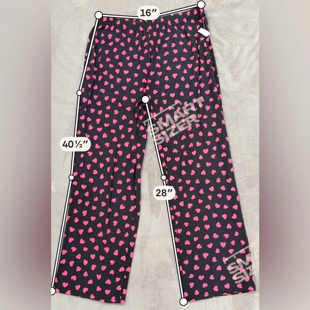 Kate Spade Pajama‎ Pants Women's Large Heart Print