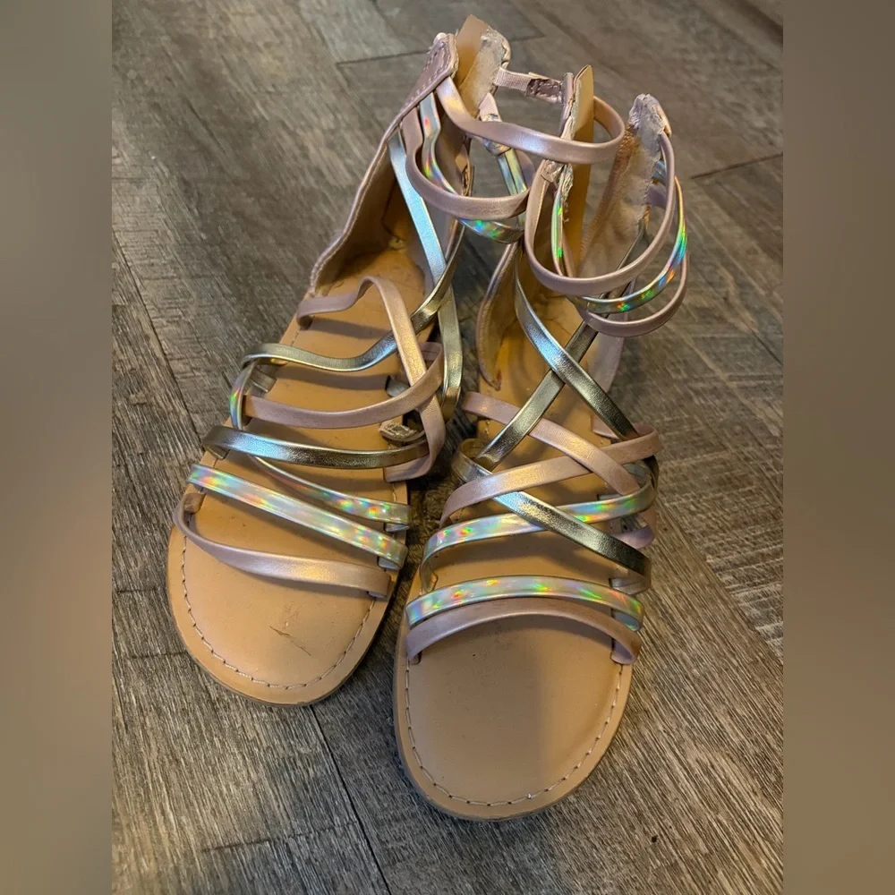 🌸 $10 SALE 🌸 Cat & Jack Girls Strappy Gladiator Sandals Size 13c