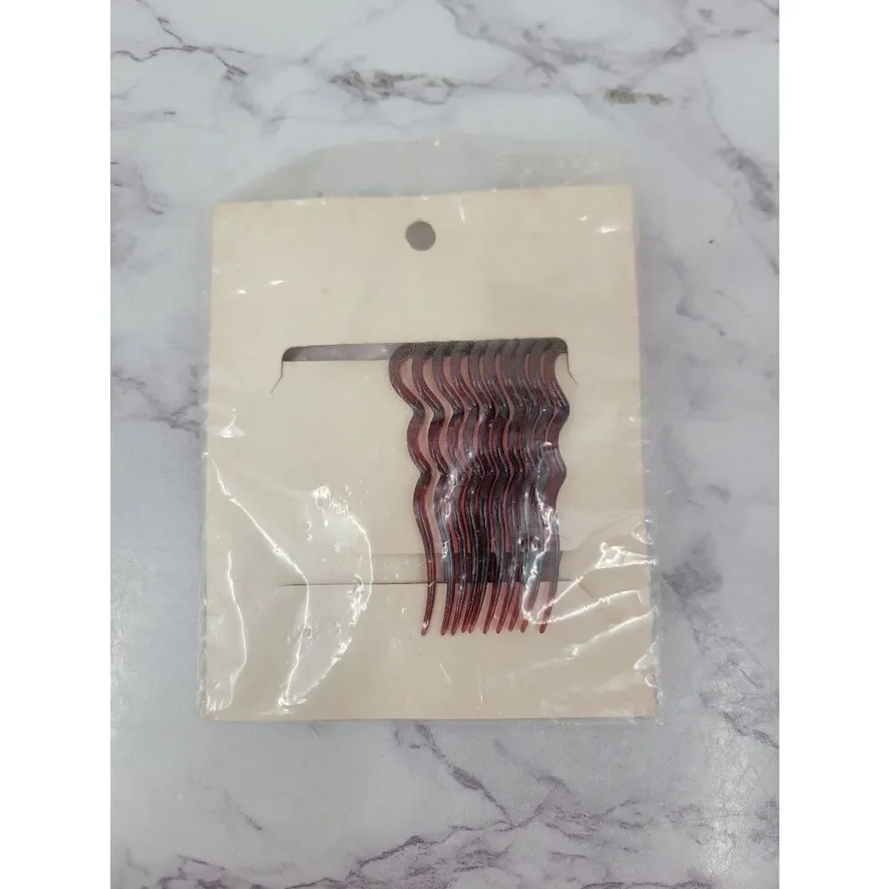 Wellmade Hairpins - Vintage Brown Wavy Bobby Pins Tilco
