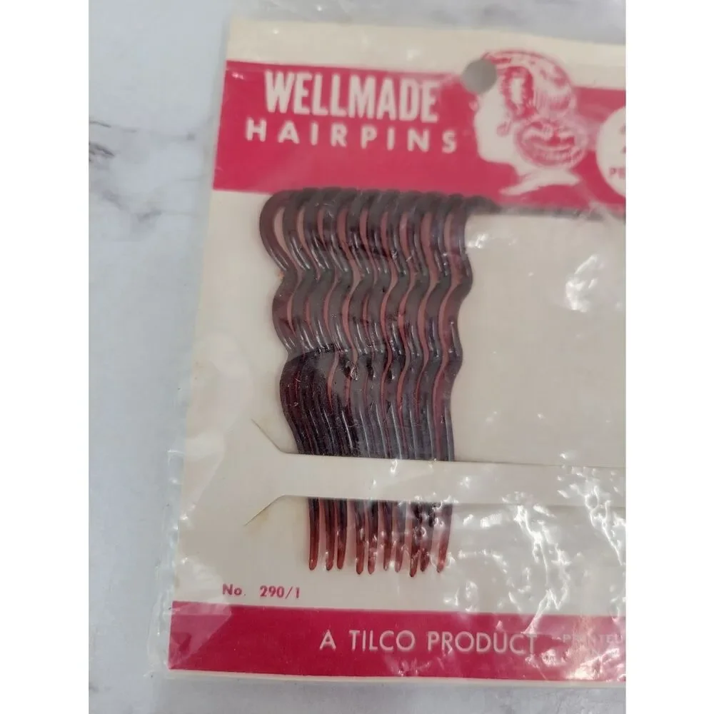 Wellmade Hairpins - Vintage Brown Wavy Bobby Pins Tilco