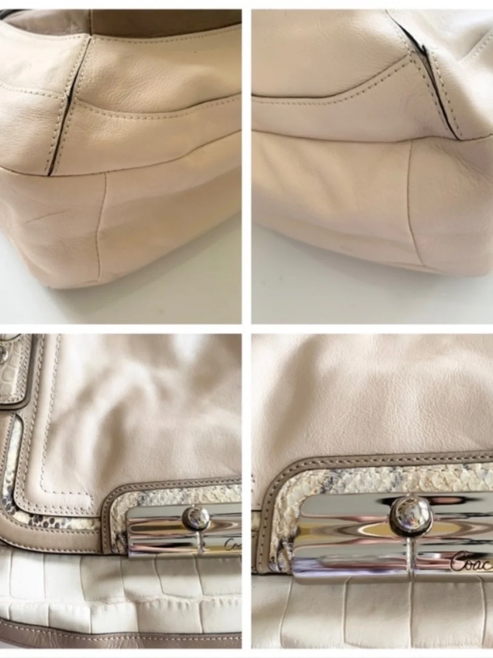 Coach Kristin Spectator Leather East West Zip Tote