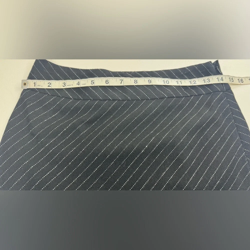 VTG Ann Taylor Loft Wool Blend Chevron Striped Lined Pencil Skirt Womens Size 2