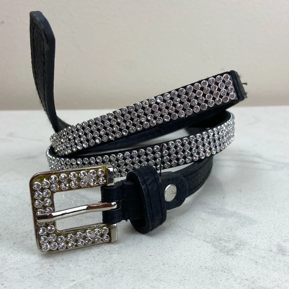 Unbranded Skinny Rhinestone Belt
