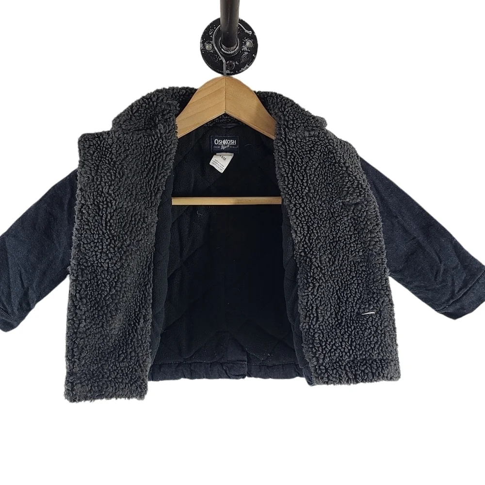 OshKosh‎ Grey Double Button Coat 18 Months
