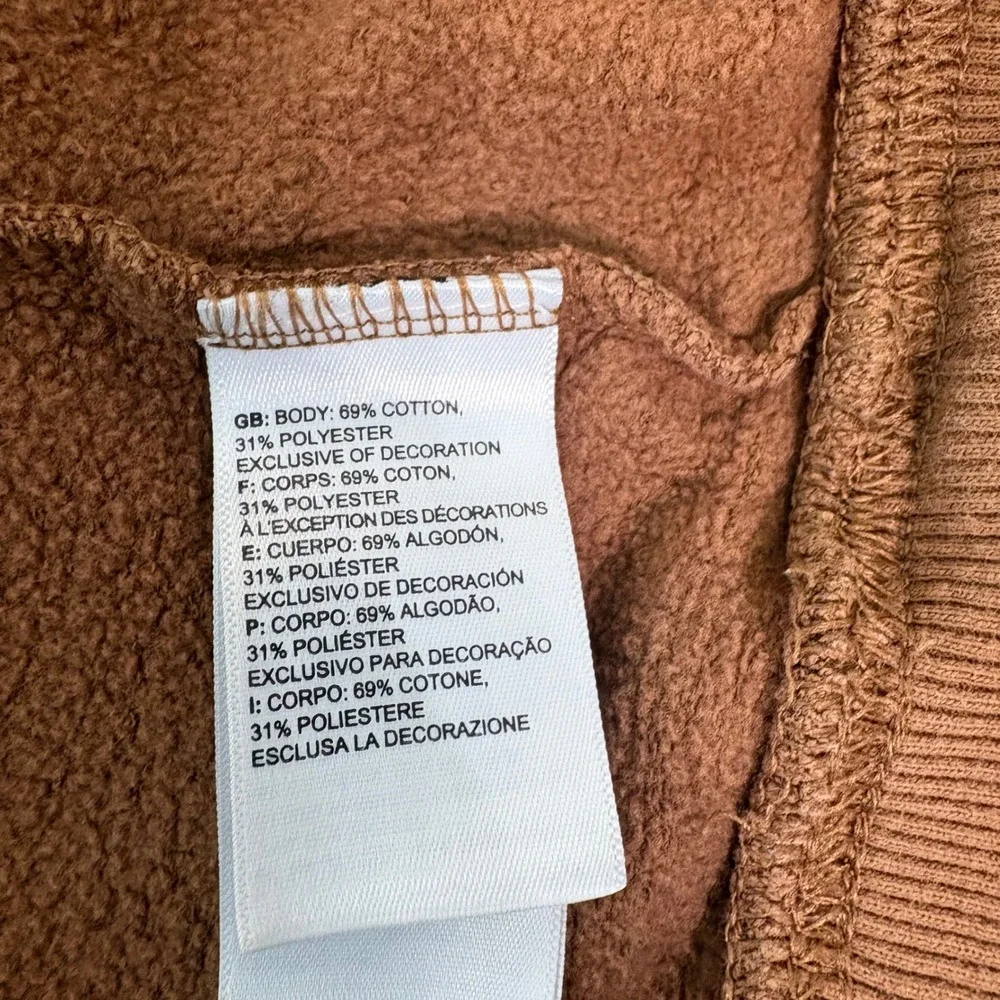 The North Face Hoodie Mens Medium Brown Half Dome Logo Pullover Fleece Outdoors
