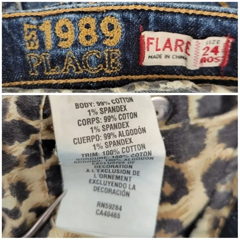 Old Navy + Children's Place Y2K Girls Denim Jeans with Embroidered Design Lot