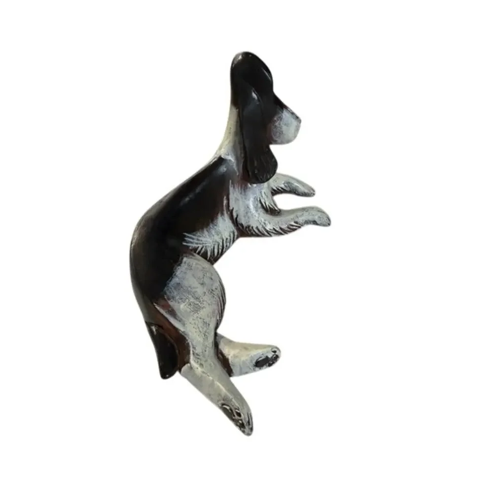 Springer Spaniel Figurine by Lynda Pleet Black & White Figurine