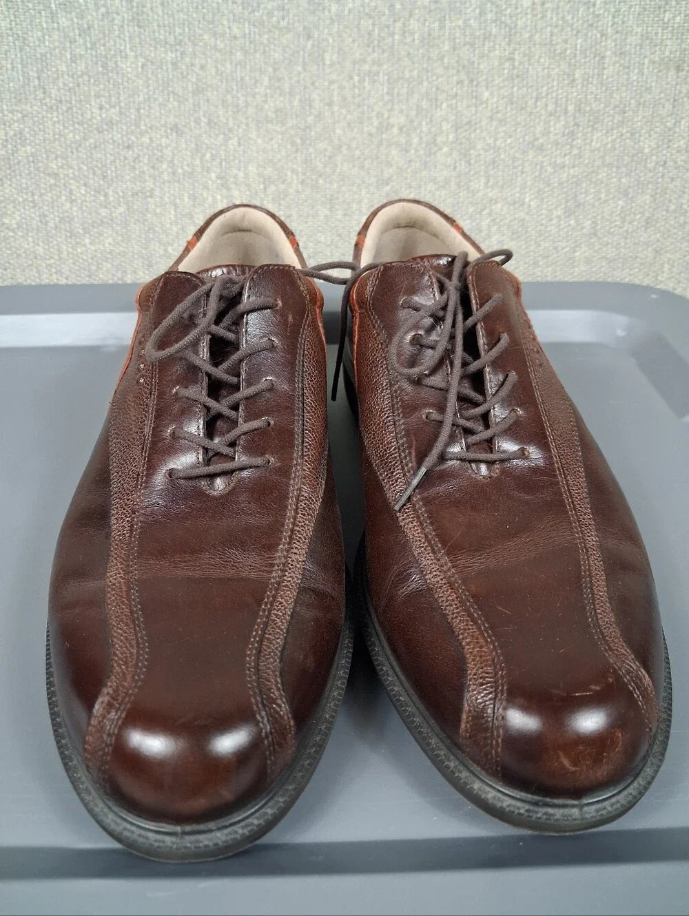 ECCO Tour Hybrid Hydromax Spikeless Golf Shoes EU 45 US 11-11.5 Brown Leather