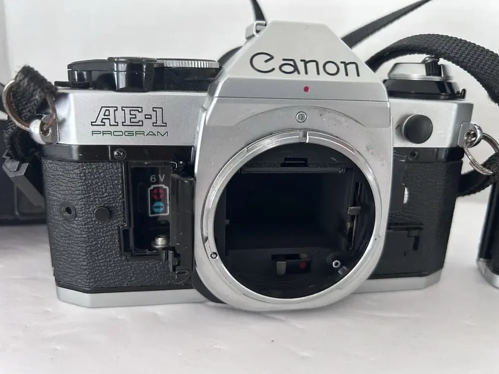 Canon AE-1 Vintage 35mm SLR Film Camera Body Only. For Parts, Clean