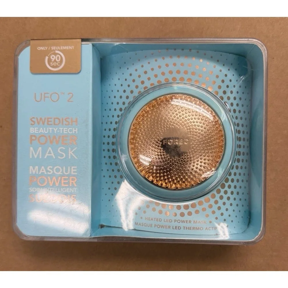 Foreo UFO 2 Mint Heated‎ LED Power Mask Blue Gold