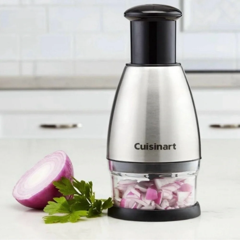 NWT Cuisinart Stainless Steel and Black Manual Chopper
