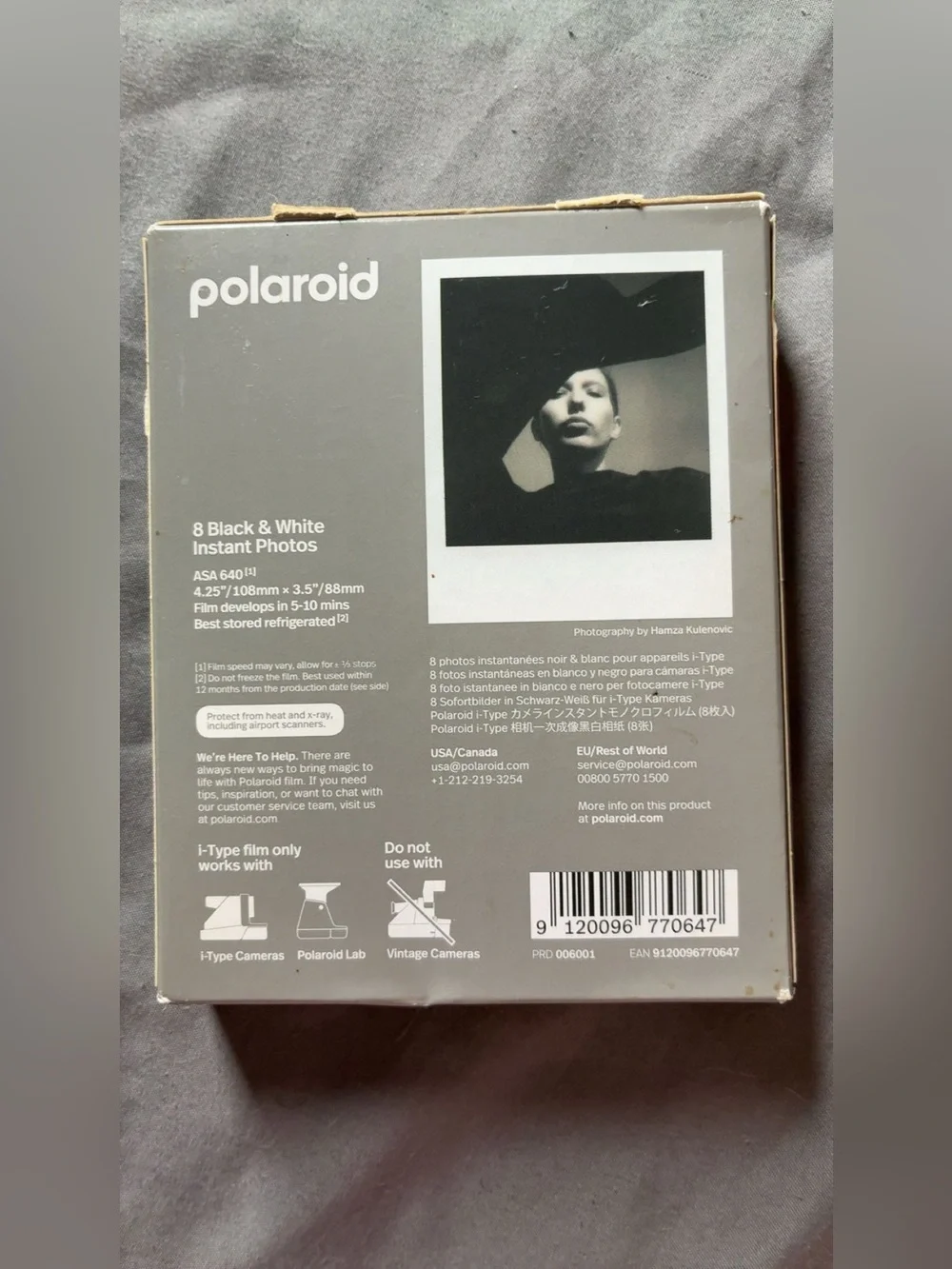 Polaroid Black & White i-Type Film Pack
