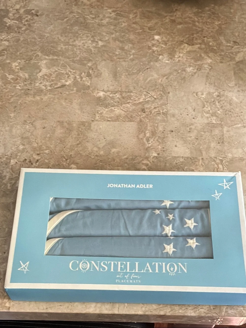 Jonathan Adler Sky Blue and Cream Constellation Placemats 4