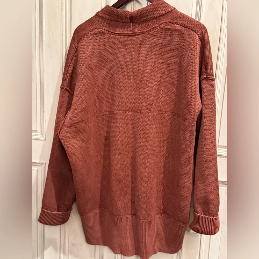FREE PEOPLE - Chamomile Cardi In Washed Russet Acorn -size small