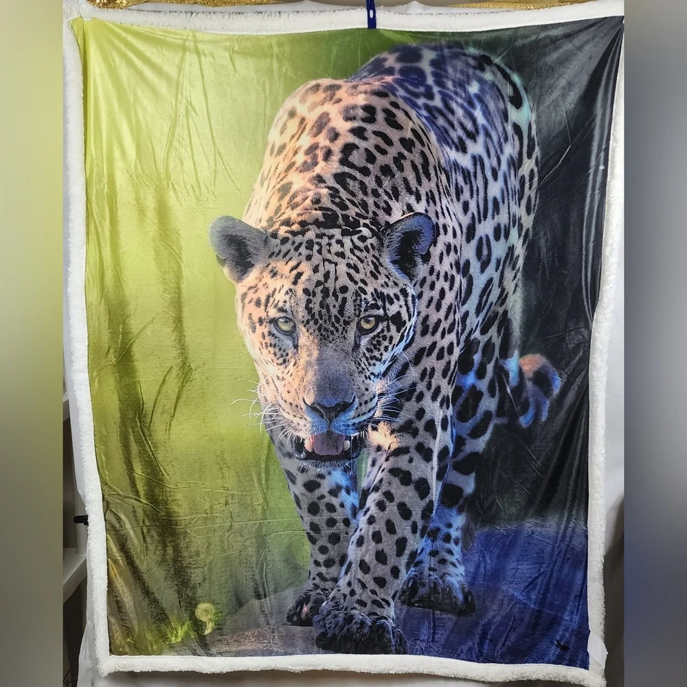 New Leopard Sherpa Throw