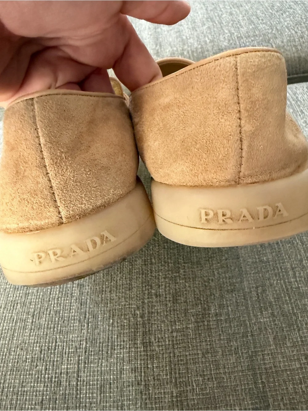 Prada loafers metal