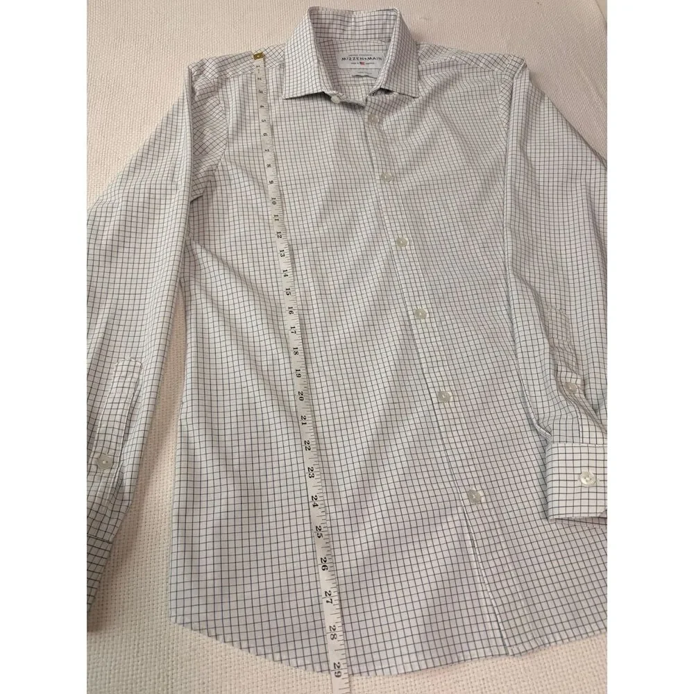 Mizzen+Main Mens Large Workwear Business Casual Office Church White Button Down