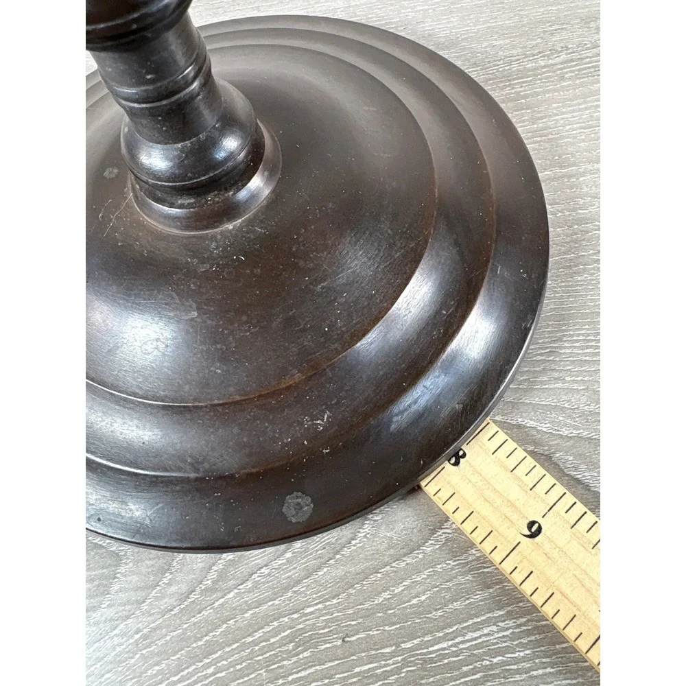 Pottery Barn 6-Light Tiered Candelabra Dark Bronze Black Metal Candle Holder 25