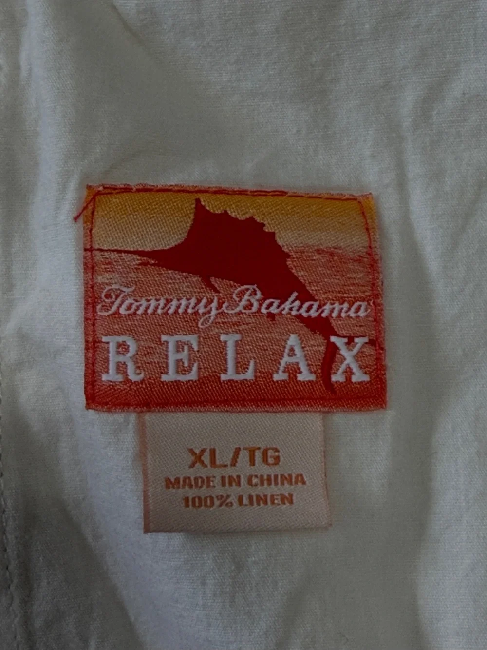 Tommy Bahama Relax off-white linen dress pants with draw strong waist. Size XL