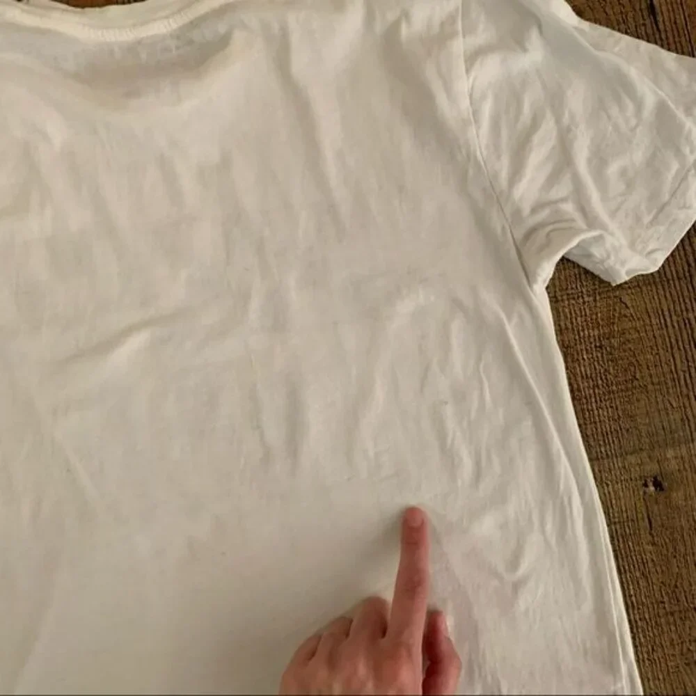 Adam Levine mens short sleeve crew neck rad graphic tee in white - S