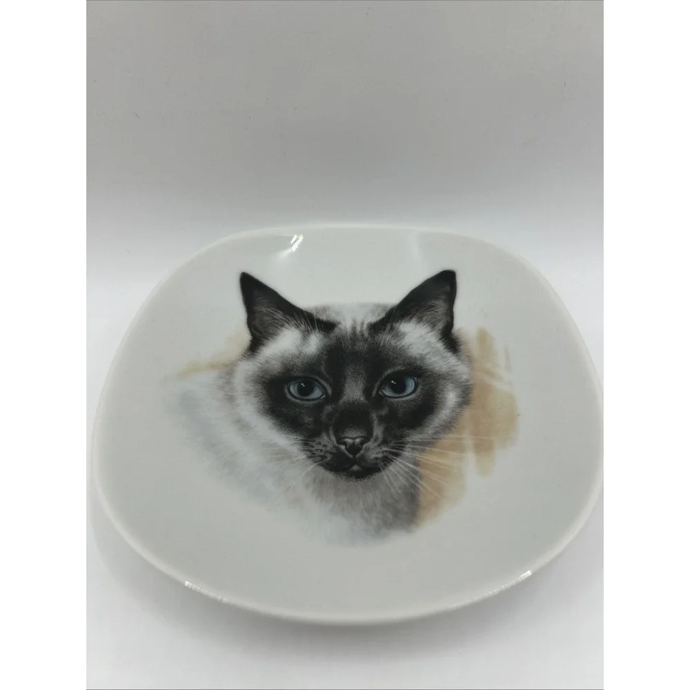 Schumann Arzberg Bavaria Germany Siamese Cat Trinket Dish Small Plate