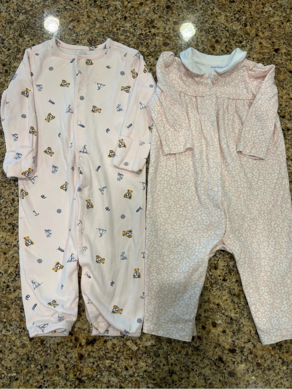 Ralph Lauren Light Pink Nautical Teddy Print and floral print