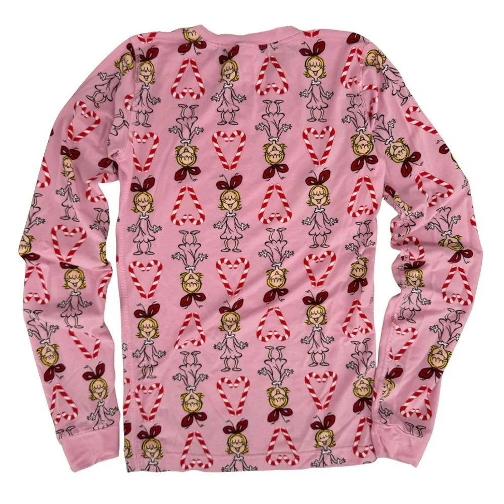 Hanna Andersson Dr. Seuss Cindy Lou Who The Grinch Pink Long Pajama Set  Girl 10