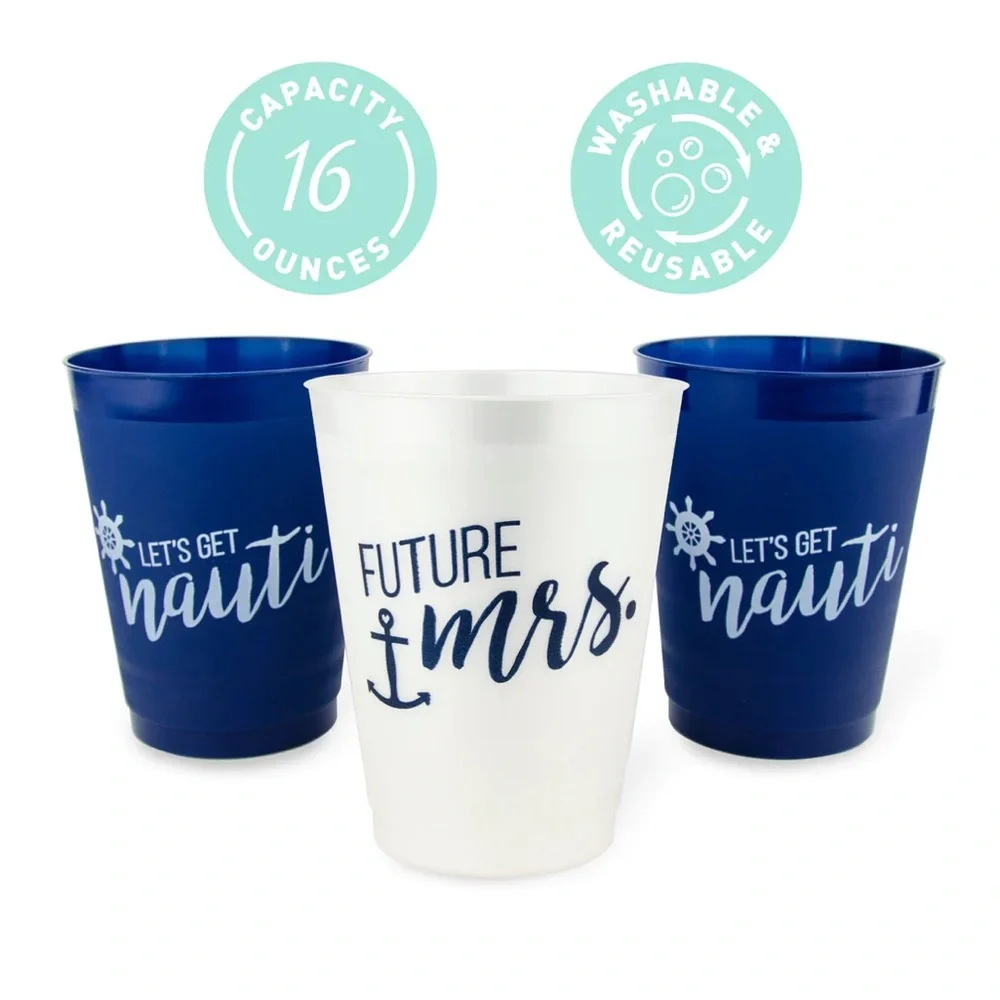 Bachelorette Party Let's Get Nauti Party Cups (12 pack)