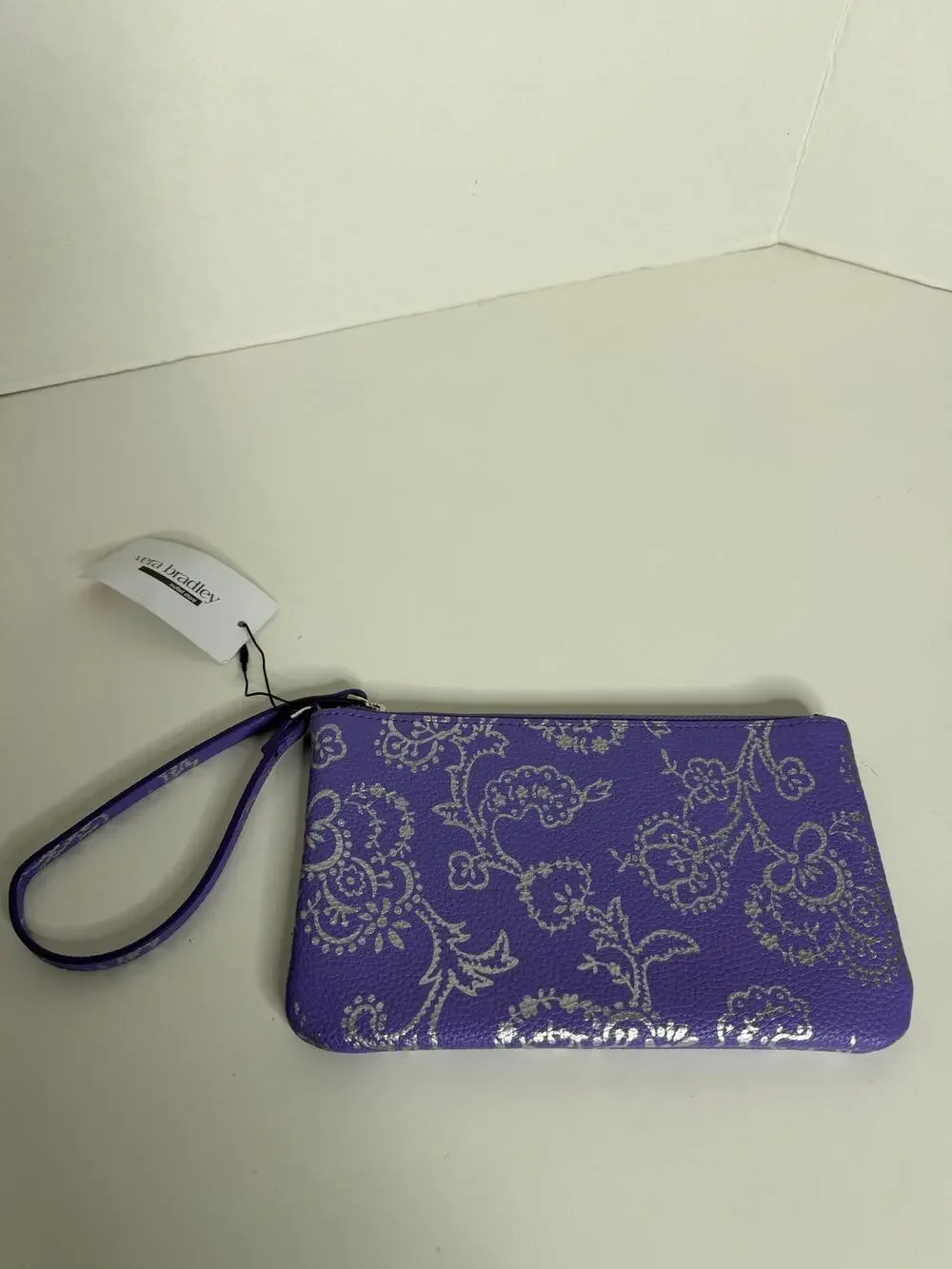 NEW Vera Bradley Faux Leather Essential Wristlet Dahlia Purple