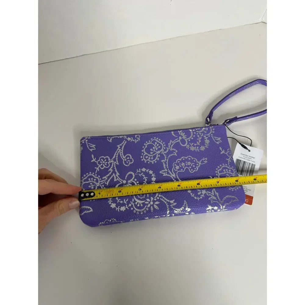 NEW Vera Bradley Faux Leather Essential Wristlet Dahlia Purple