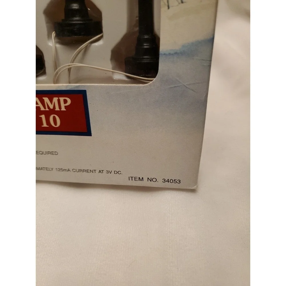 Vntg. 1993 Lemax Village Collection- Street‎ Lamps (Set Of 10) NIB (Item#34053)