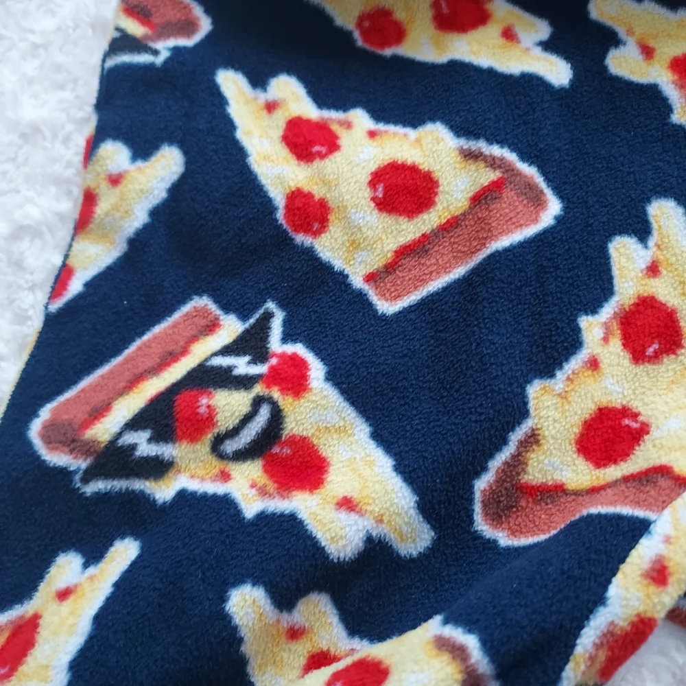 The Children's Place Colorful Fleece Quirky Pizza Print Hooded PJ Onesie Med 7/8