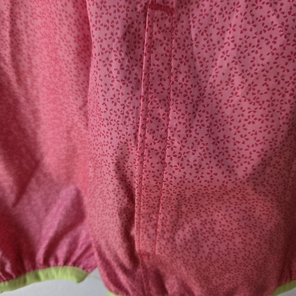 Columbia Girls Jacket L Omni-Wick Pink and Lime Green Windbreaker