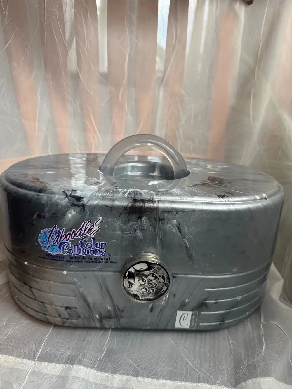 Y2K Caboodles Color Collisions Case - Silver Marble Finish