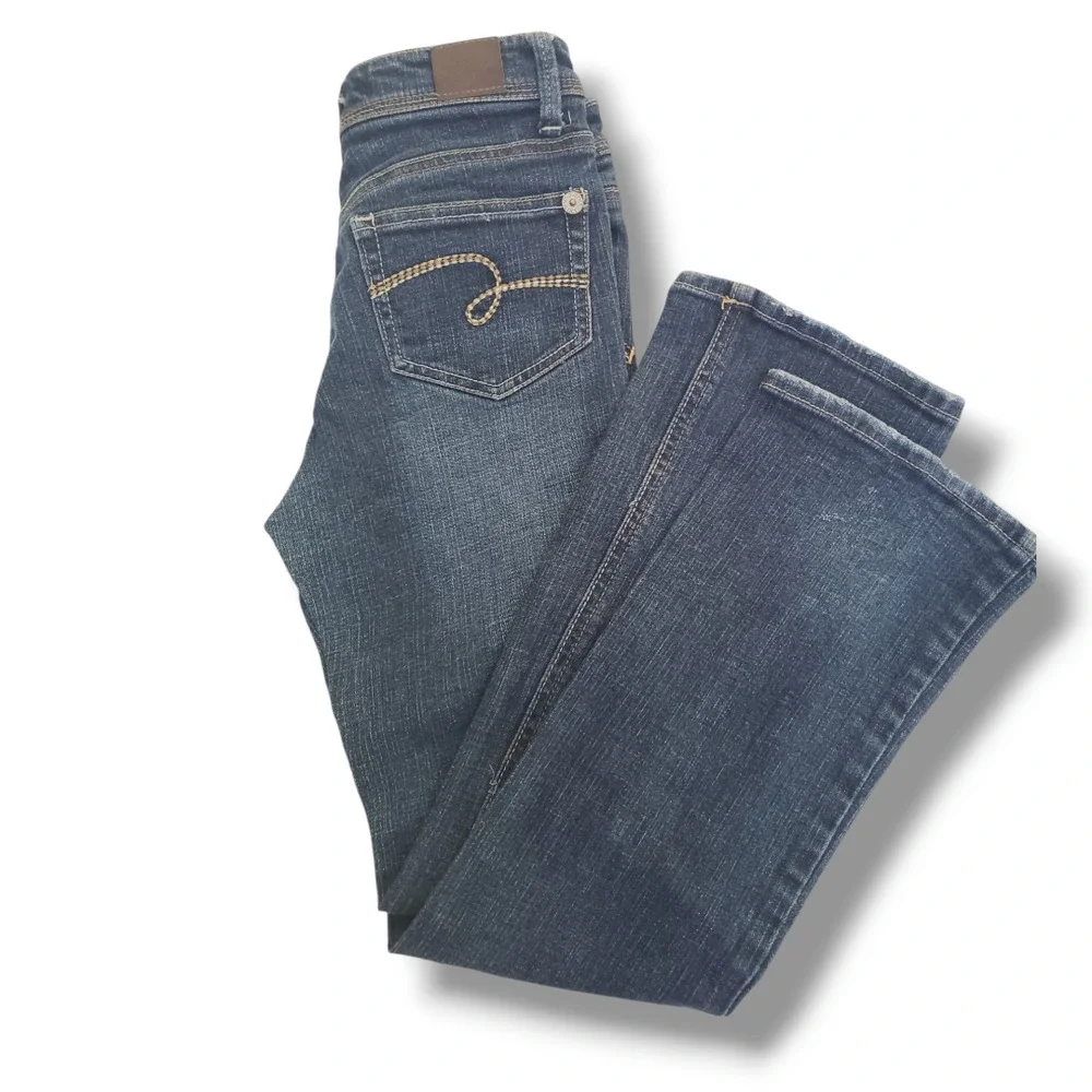 Justice Girls 10 Vintage Low Rise Bootcut Distressed Jeans
