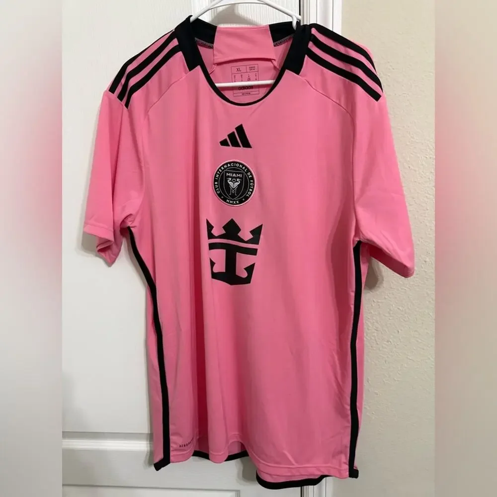 Adidas Lionel Messi Inter Miami FC Pink and Black Slim Fit Jersey Authentic