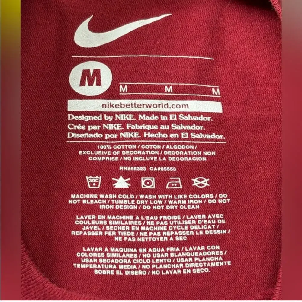 Nike football tshirt, size medium