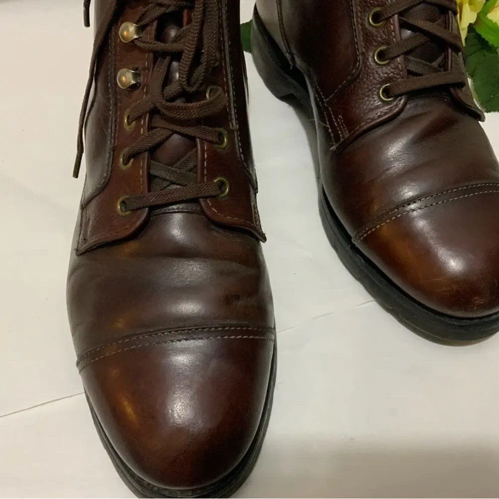 Allen Edmonds Oxford brown Ankle Lace Up Dress Boots Size 8.5 D