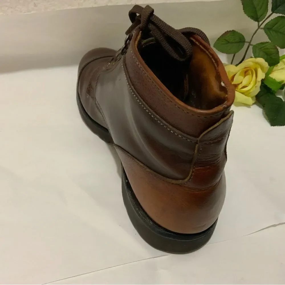 Allen Edmonds Oxford brown Ankle Lace Up Dress Boots Size 8.5 D