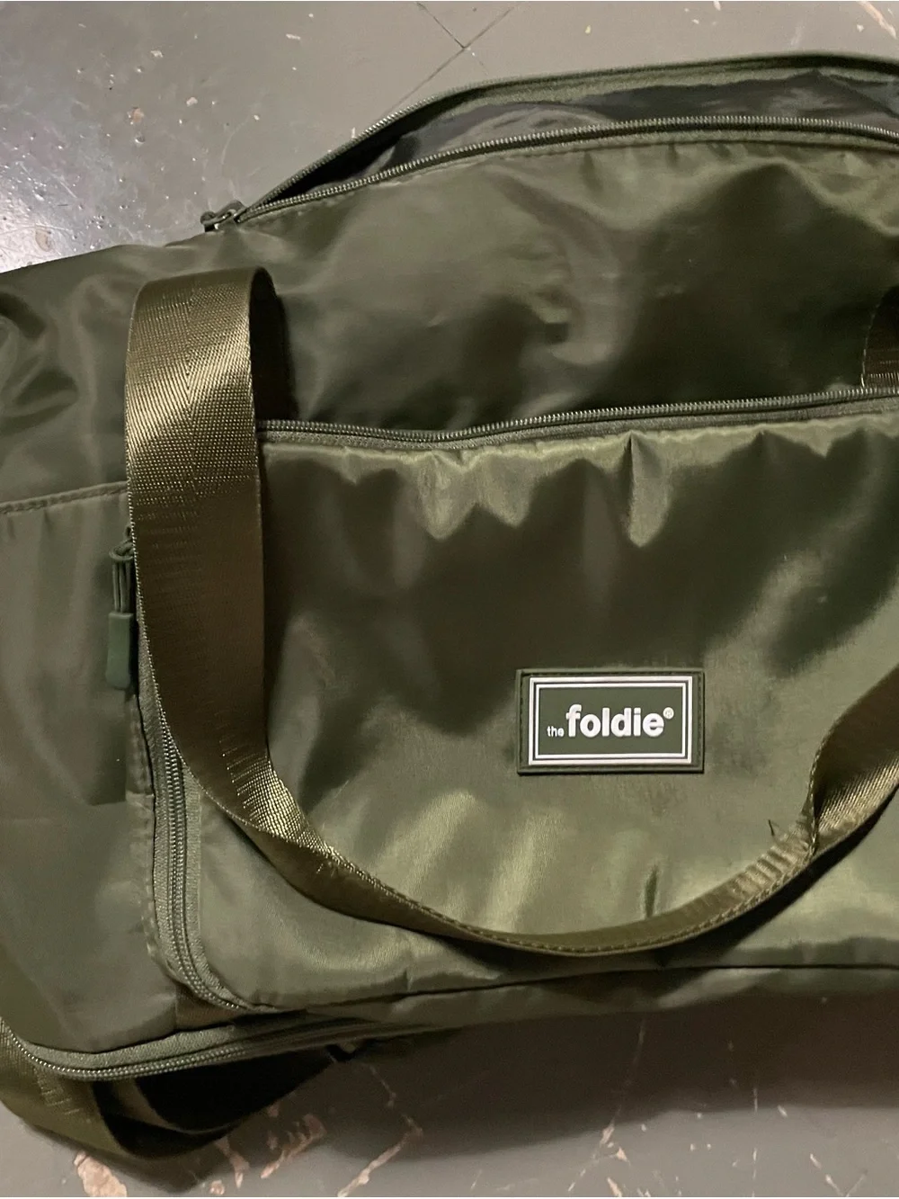Foldie Olive Green Men's Duffel Bag with Matching Waist Pack