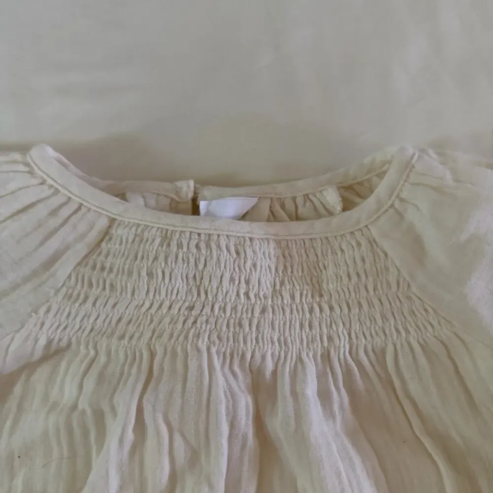 Baby Gap Cream Peasant Sleeve Blouse 5 Years Boho Loose Pirate