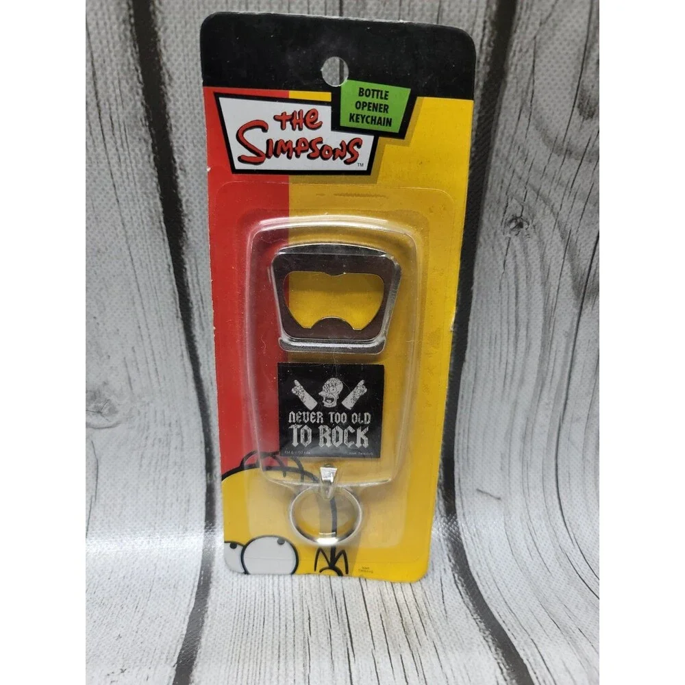 The Simpsons Bottle Opener Keychain Homer Vintage 2007 Lot Of 4