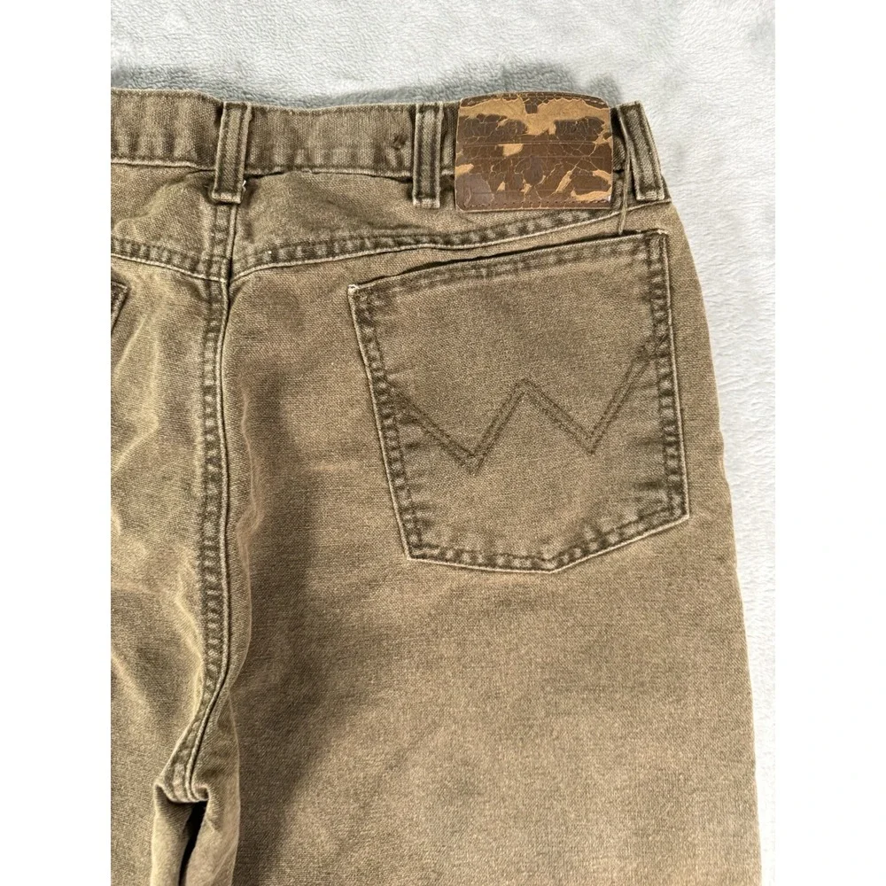 Wrangler Brush Pants Rugged Wear Mens 34x30 Brown Cotton Nylon Field Hunting