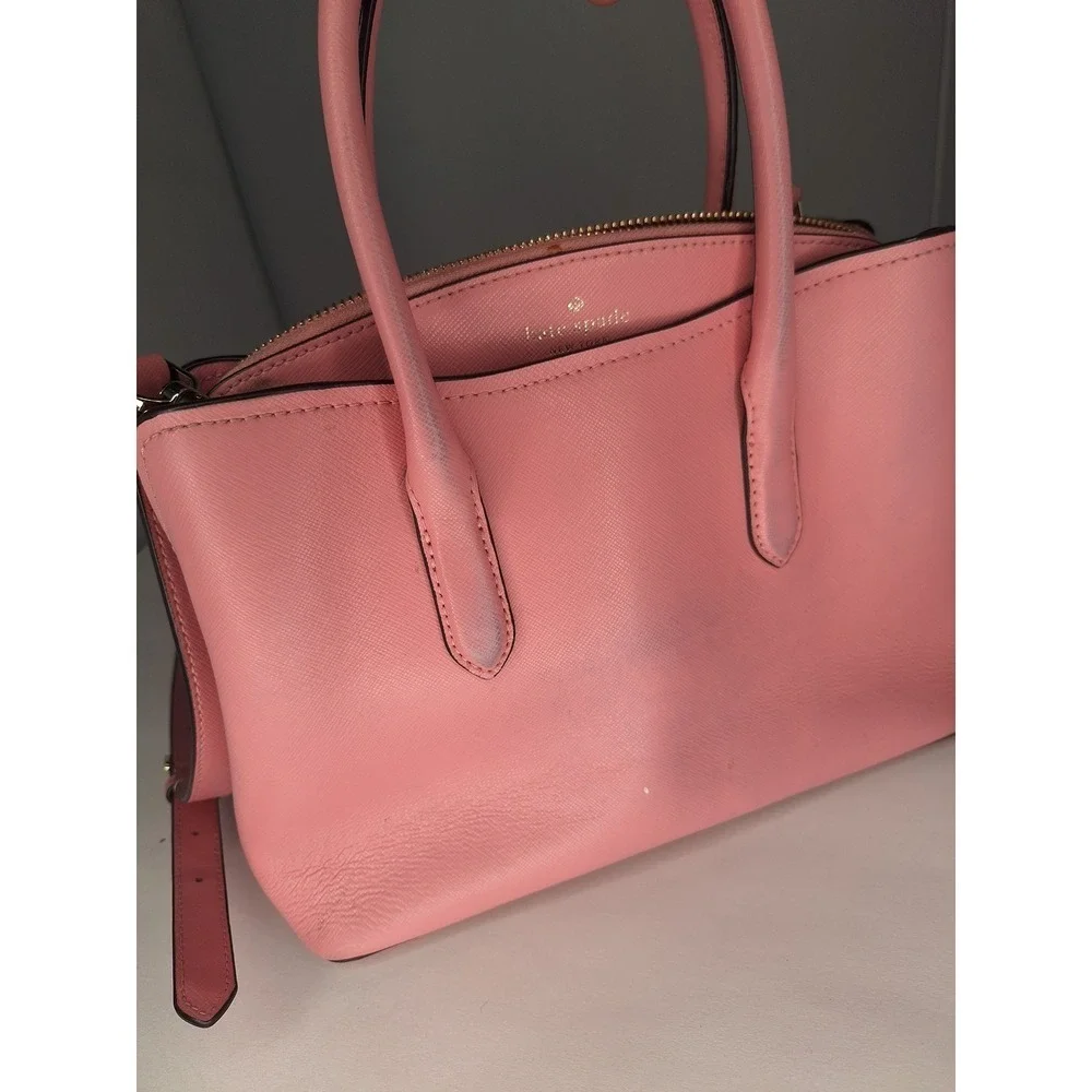 Kate Spade Pink Leather Top‎ Handle Crossbody Bag with Gold Hardware