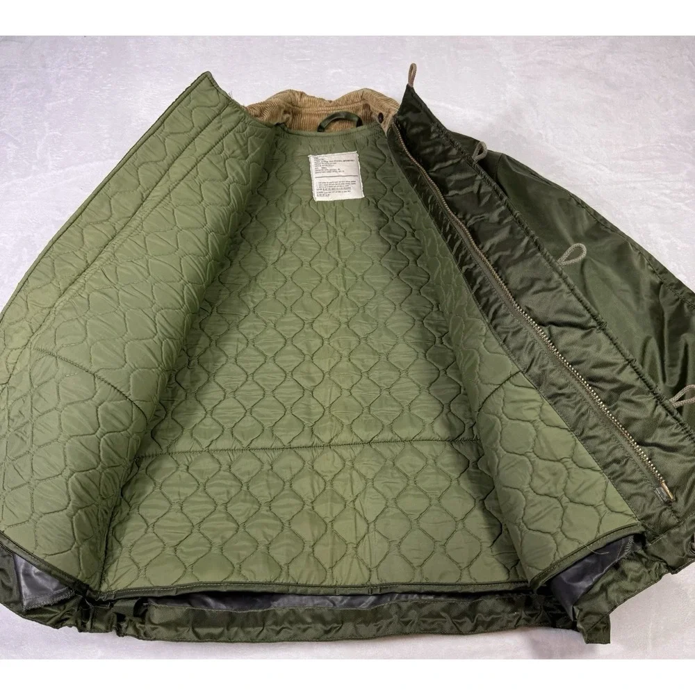 Vintage US Navy‎ USN A-1 Extreme Cold Weather OD Green Deck Jacket Mens Small