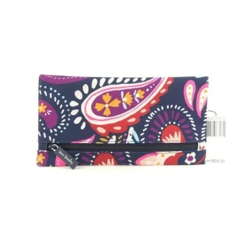 Vera Bradley Painted Paisley Lighten‎ Up Pencil Pouch NWT