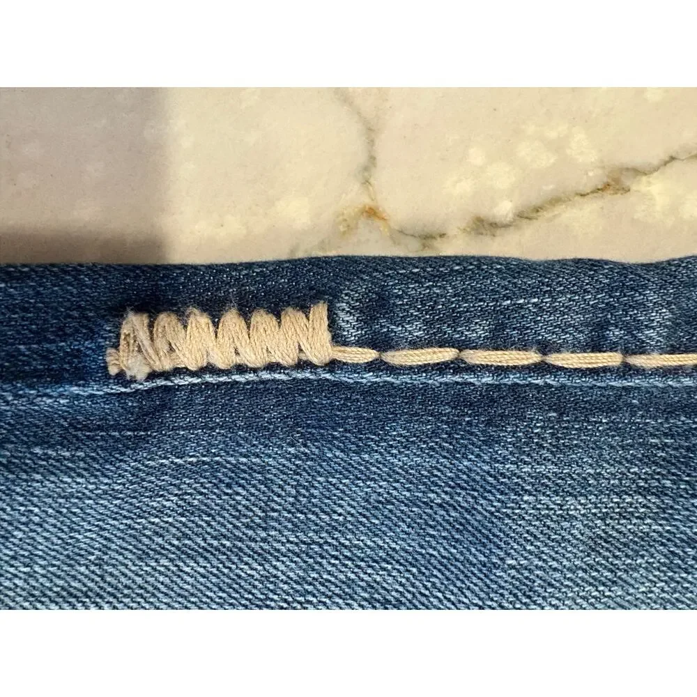 NWT True Religion Ricky straight leg jeans w/ Union Jack Embroidery  Size 38